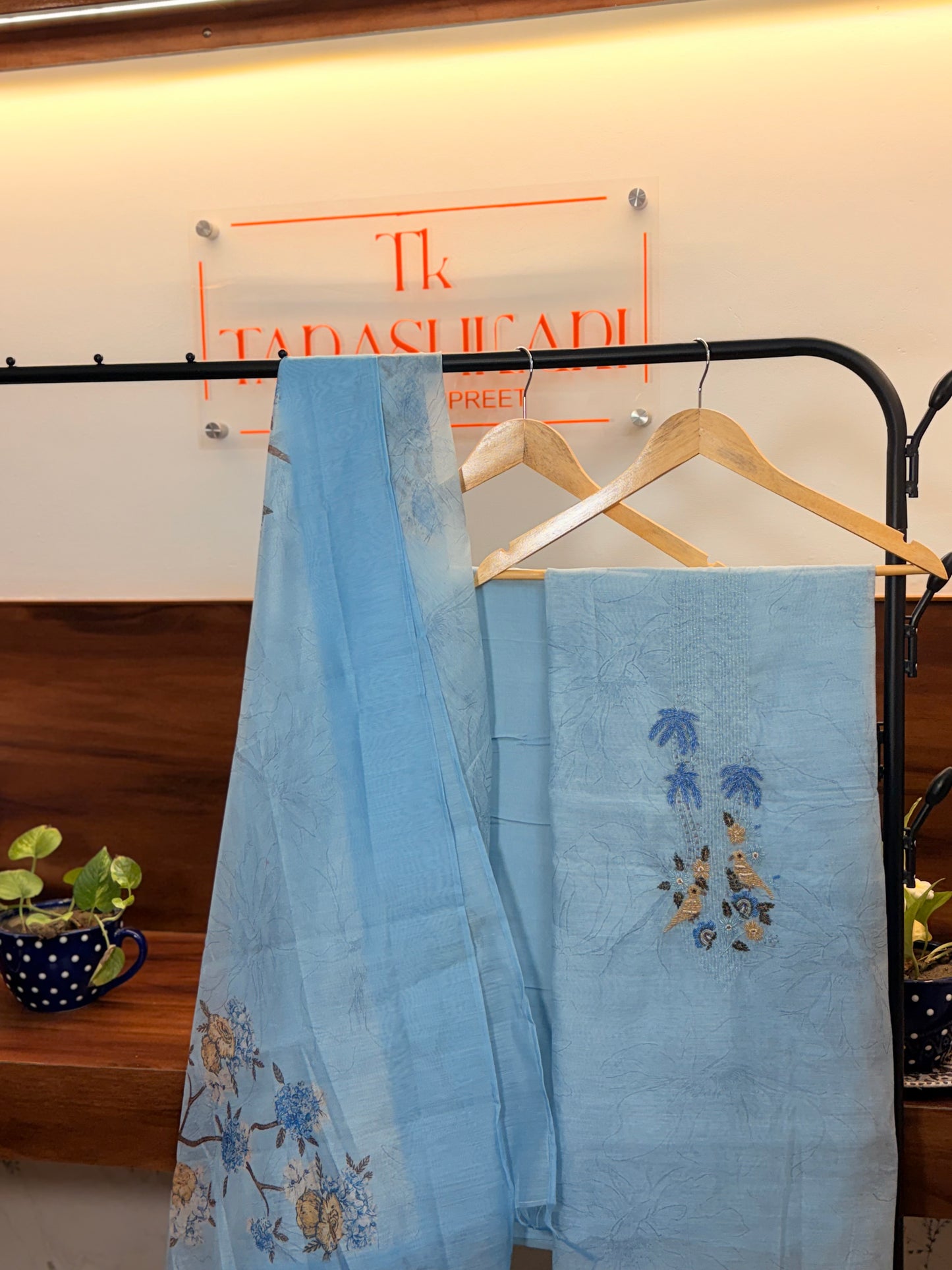 Cotton Suit With Hand Embroidery