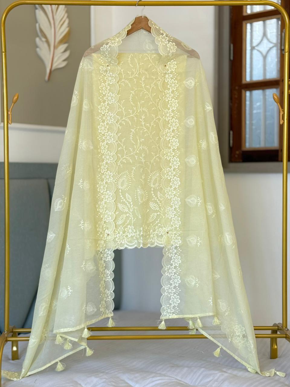 Mul chanderi suit